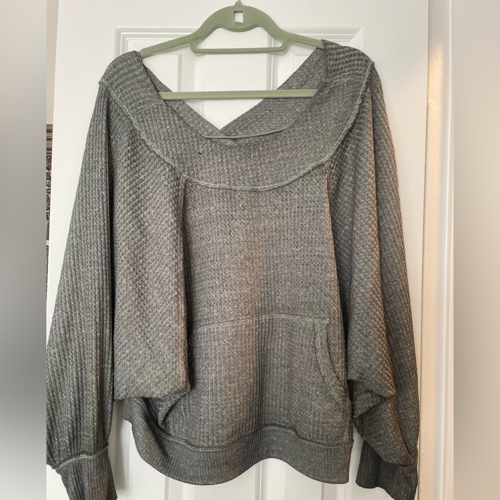 Free People Greenish/Gray Sweater